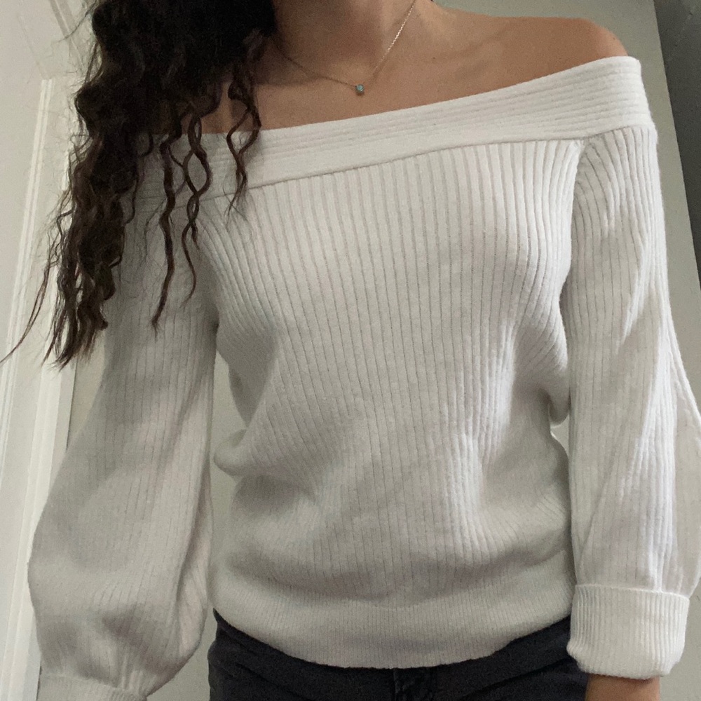 off the shoulder sweater